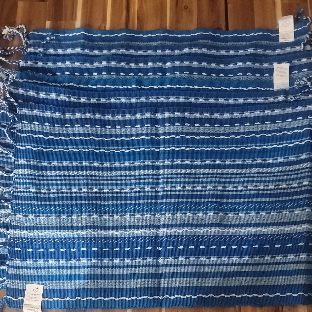 Pier 1 Blue and White Woven Placemats